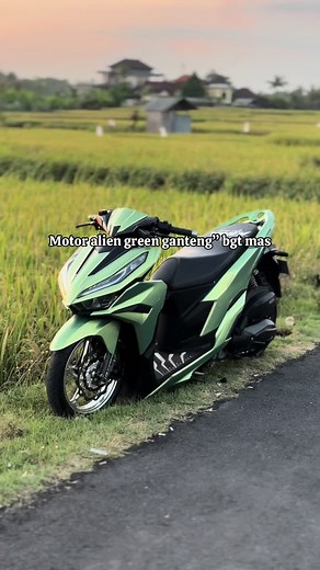 Alien Green Motorcycle - A Unique and Stylish Ride