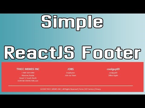Make A Footer In ReactJS | 2023