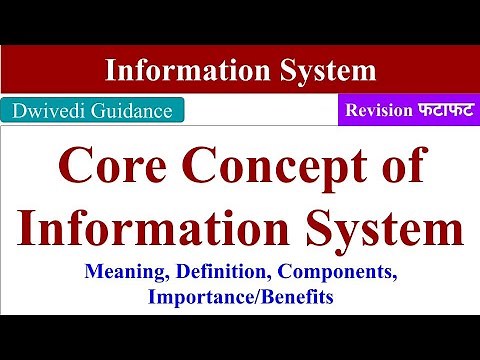 Information system, Core Concept of information system, Meaning, Component, Information Management