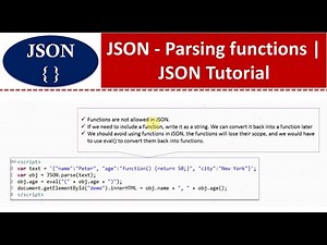 JSON Parsing Functions Explained | JSON Tutorial