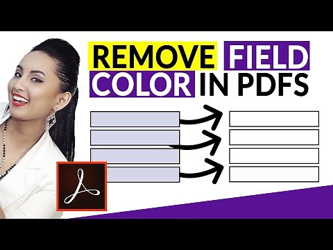 Remove Fill Color From Text Field in PDF Using Adobe Acrobat Pro DC 🔵➥⚪