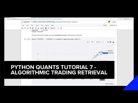 Python Quants Tutorial 7 - Algorithmic Trading | Refinitiv Developers