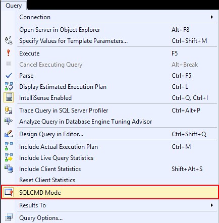 How to use SQLCMD commands in the SSMS query editor - SQL Shack