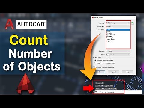 How to count the number of objects in AutoCAD easily
