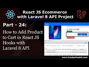 ReactJS Ecom Part 24: How to Add Product to Cart in React JS with Laravel API | add to cart in react