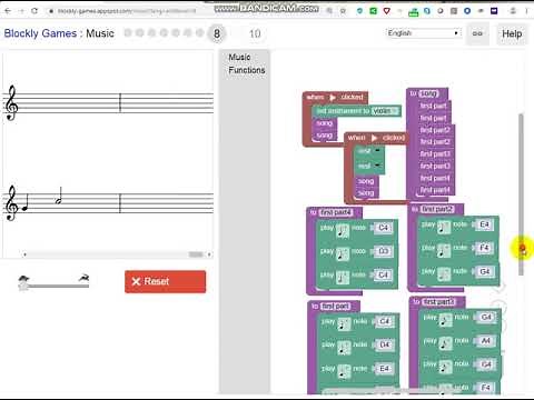 BLOCKLY Games - MUSIC - Level 8