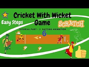 How to Make a Cricket With Wicket Game in Scratch | Part 2: Easy Steps , Batting Animation