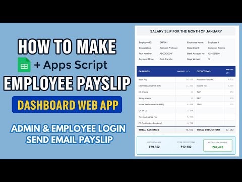 How to Make Employee Payslip Management System in Google Apps Script | D34