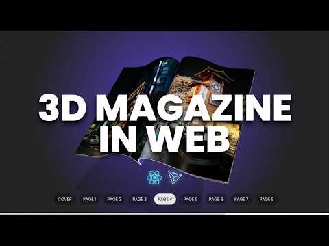 This Website Works Like a REAL Magazine (3D Page Flip) | React + Three.js