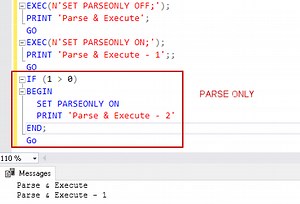 The PARSEONLY SQL command overview and examples