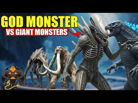 Alien Godzilla vs Giant Monsters | 3D Giant Monsters Size Comparison 2025