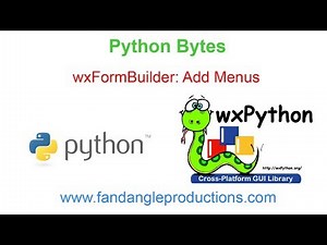 wxFormBuilder 3 - Add Menus