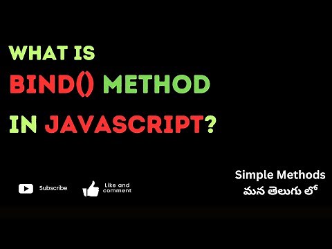 52.What is bind() method in javascript? | How to use it? #weekendcodingintelugu