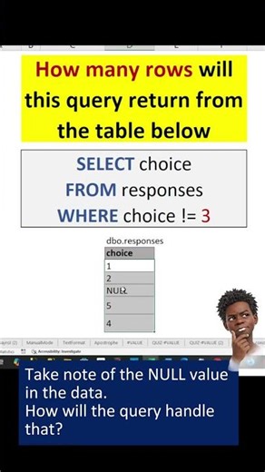 How many rows will this query return from the table? #sql #sqltips
