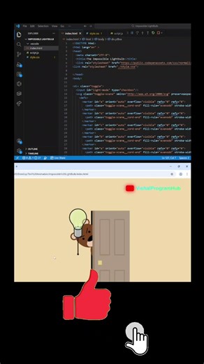 Impossible Light Switch Animation ⚡ | HTML CSS JS #coding#webdevelopment#javascript#htmlcss#frontend