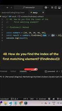 JavaScript findIndex() Explained in 60 Seconds | JS Array Methods