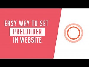 Very easy way to set preloader in website | how to add preloader in the HTML page