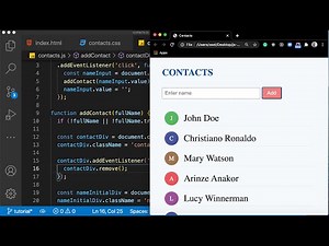 JavaScript Contacts List App - Beginners' JS, HTML & CSS Tutorial