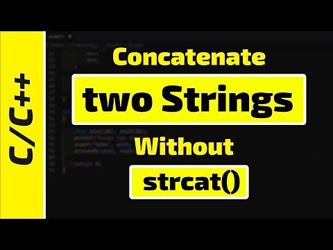 Concatenate two strings without strcat() string function ||C language tutorial for beginners