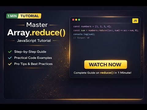 🎓 Array.reduce() - Complete JavaScript Tutorial