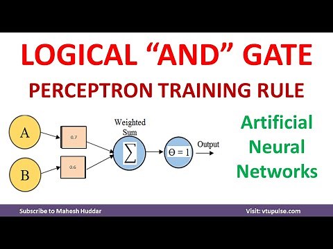 2 AND GATE Perceptron Training Rule | Artificial Neural Networks Machine Learning by Mahesh Huddar