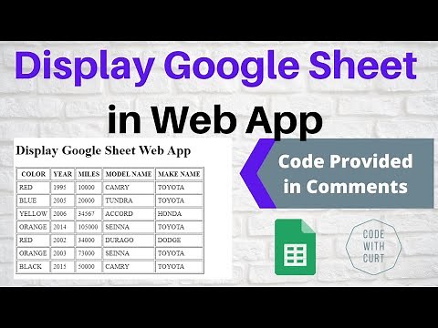 Display Google Sheet in Web App