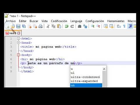 Aprender a crear una página web sencilla HTML con Notepad++