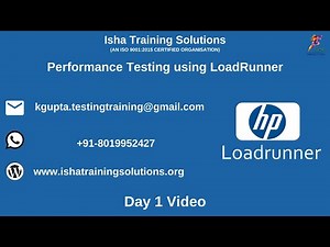 Performance Testing Using LoadRunner Day 1 Video. Pls call / whatsapp us on +91-8019952427 to enroll