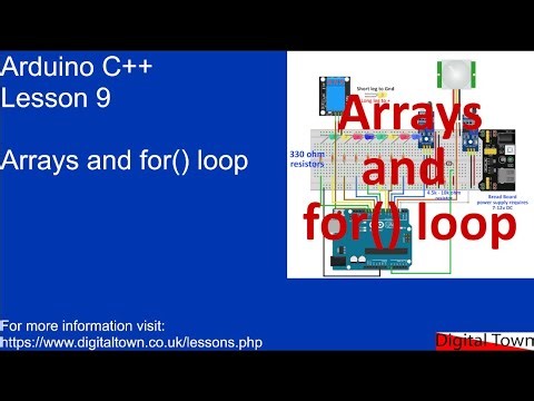 #98 Arduino C++ - Lesson 9 Arrays and for() loop