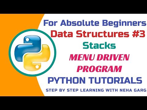 Stacks Data Structure in Python | Menu Driven Program Explained | Class 11 & 12 CS #python #trending