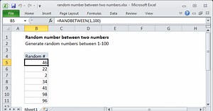 Random number between two numbers
