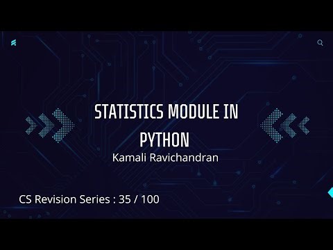 35. Statistics module in Python | Class 12 Computer science board exam revision series