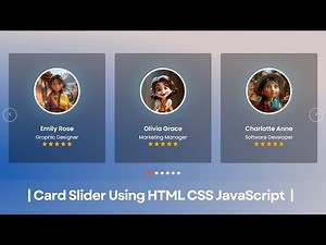 Card Slider Using HTML CSS And JavaScript | Image Slider HTML CSS JavaScript
