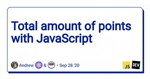 Total amount of points with JavaScript