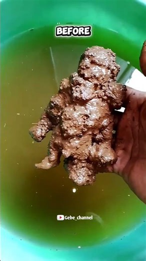 before after cleaning green alien👽mud satisfying#shortvideo