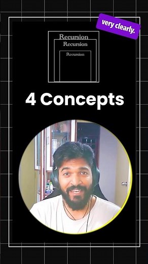 Recursion Explained in 60 Seconds 🔁 | Crack Coding Interviews Fast! #recursion #dsa