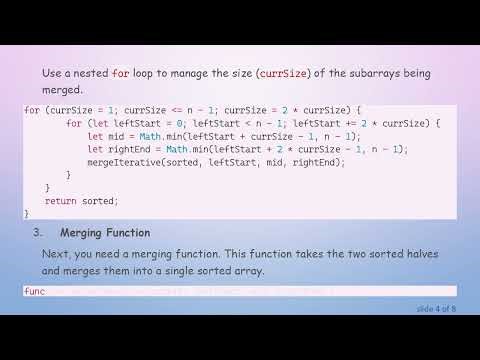 How to Implement an Iterative Merge Sort in Javascript