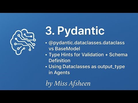 Pydantic in OpenAI Agents SDK | Dataclass vs BaseModel, Type Hints & Schema Guide 2025