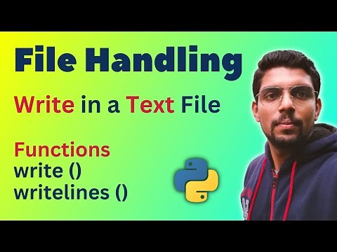 How to write in a Text File - write , writelines functions | File Handling Class 12 CS