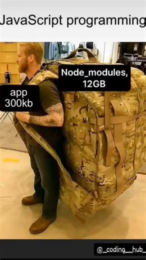 Coding Hub on Instagram: "Node_module 😂... #javascript #file #meme #coder #frontend #backend"