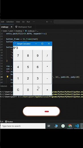 Calculator Using Python GUI tkinter