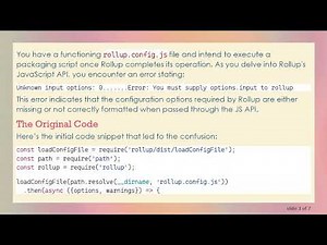 Resolving Rollup.js Issues: Using rollup.config.js with the JS API