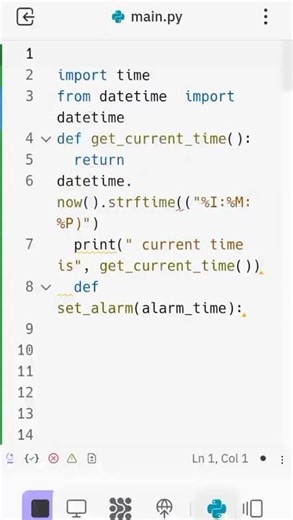 Build A Basic Alarm Clock in Python #coding #python #pythonprogramming #alarmclock #shortsyoutube