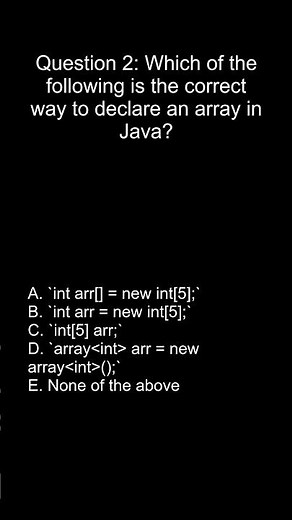Java Programming MCQ | Question [2] | Test Your Java Skills