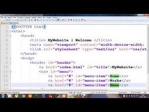 website design using html css and javascript in notepad++