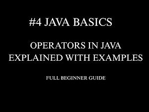 Operators in Java Explained with Examples | Full Beginner Guide | Logic Ladder