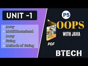 Object Oriented Programming with Java - Unit 1 Part 5| oops with java | #AKTU Board Syllabus
