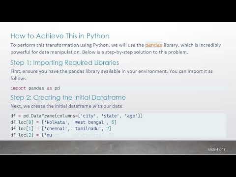 Effective Table Calculation Using Python Pandas