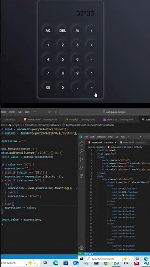 How to make calculator by using javascript html and css || #codepenchallenge #css #html #javascript