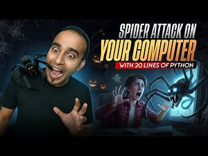 Scary Halloween Prank || Spider Attack || TKinter Project || Halloween Project || Python Tutorial